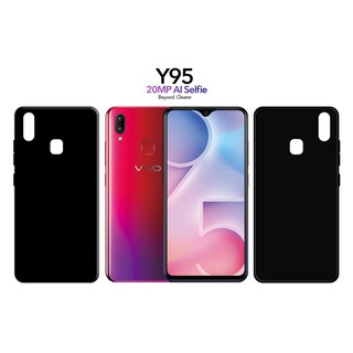 เคสสีดำ วีโว่ วาย95 / วาย81ไอ หลังนิ่ม Matte Case For Vivo Y95 / Y81i (6.22") Black