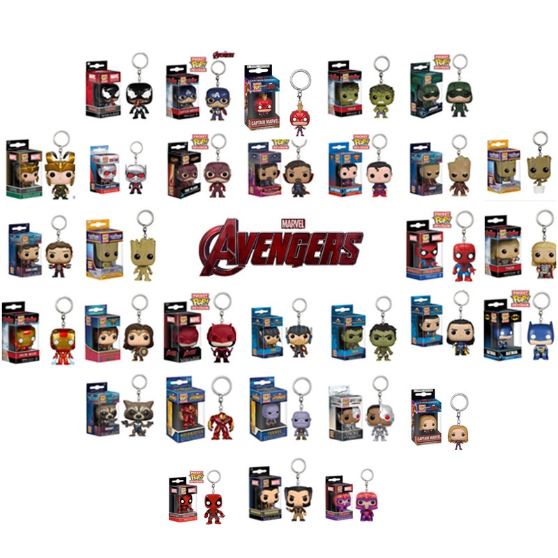 ¡Funko Pop! Marvel vengadores llavero iron Man LOKI figura de acción llavero juguetes modelo muñecas