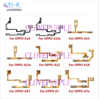 อะไหล่ปุ่มกดสวิตช์เปิดปิด ควบคุมระดับเสียง สายเคเบิ้ลอ่อน แบบเปลี่ยน สําหรับ OPPO A7x A7 AX7 A1k A12 A15 A15s A16 16s