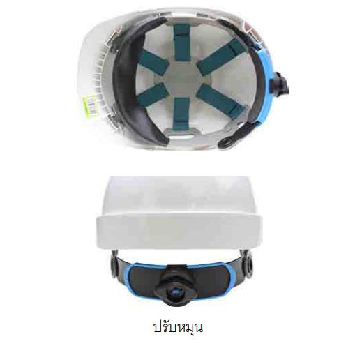 หมวกนิรภัยชนิดรองในปรับหมุน มีรูระบายอากาศ สายรัดคาง 4 จุด สีขาว HLMT9002-S4WH