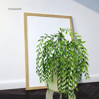 ■Sl ต้นไม้ประดิษฐ์ พลาสติก สีเขียว สําหรับแขวนตกแต่งผนังบ้าน ออฟฟิศ