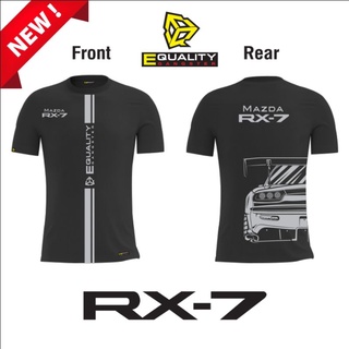 เสื้อซิ่ง ลาย RX-7 เสื้อยืด คอกลม เนื้อผ้านุ่ม ใส่สบาย (สีขาว/ดำ)