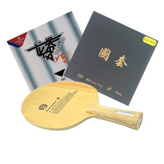 Pingpongsport ไม้ปิงปอง Sanwei HC-5S + ยางปิงปอง Reactor Tornado V5 40+ +  ยางปิงปอง Tuttle Beijing III