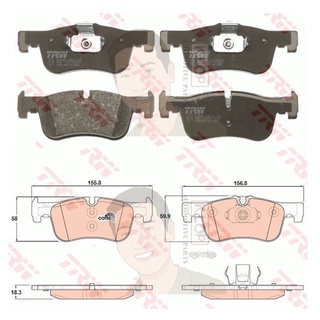 GDB1935 ผ้าเบรค-หน้า(TRW) (เนื้อผ้า COTEC) BMW (F20,F21) 114i, 116i, 114d, 116d / 1.6L, 2.0L 11-&gt;, 118i 15-&gt;