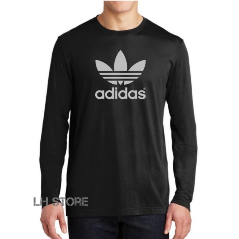 Oversize Tshirt ผู้ชายแขนยาว Adidas เสื้อยืดขนาดใหญ่ทุกขนาด L XL 2XL 3XL 4XL 5XL