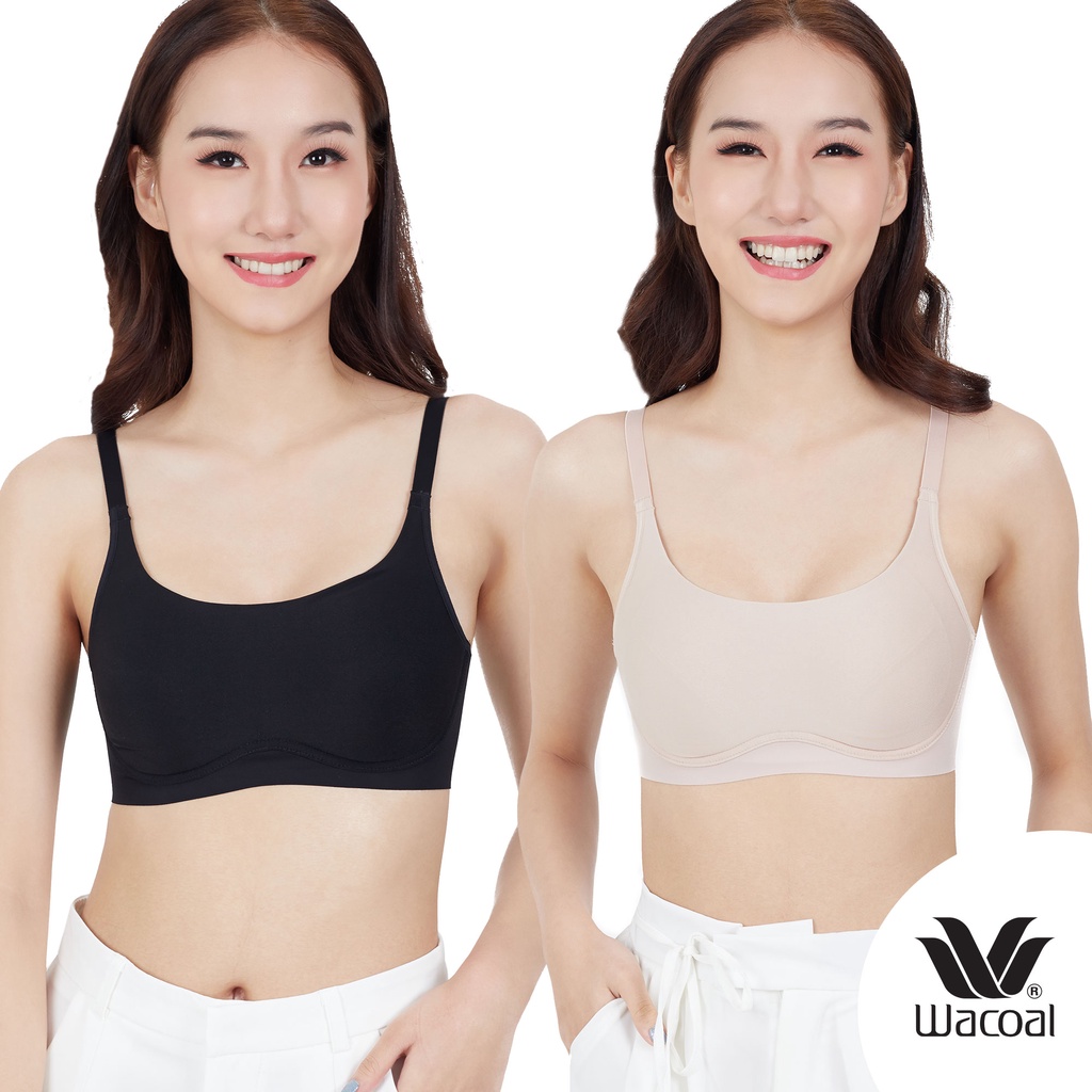 Wacoal Smart Size New Normal Bra  set 2 ชิ้น รุ่น WB5X43 สีเบจ (BE),สีดำ(BL) อกสวยเป็นธรรมชาติ เลือก