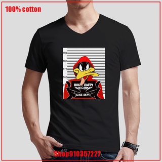 เสื้อคอวี ลาย Looney Tunes Daffy Duck ใส่สบาย ระบายอากาศ คุณภาพสูง ของขวัญวันแฟนหนุ่ม