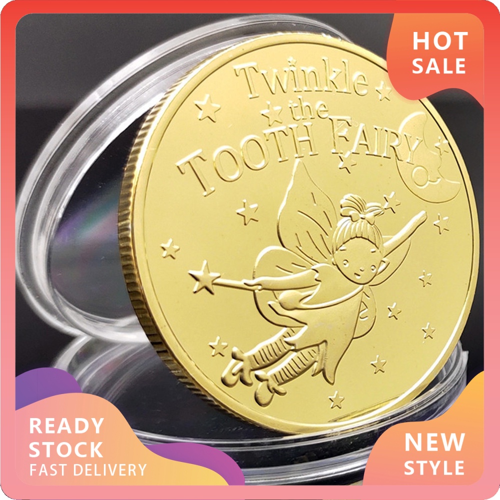 YX-T 1Pc Cartoon Tooth Fairy Zinc Alloy Commemorative Coin Children Collection Gift
