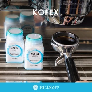Hillkoff : ผงทำความสะอาดเครื่องชงกาแฟ Kofex Acitivated ผงล้างหัวชง 150 g ผงทำความสะอาดสแตนเลส