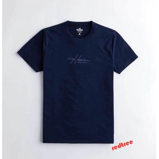 [S-5XL]Hollister เสื้อยืด คอกลม แขนสั้น ผ้าฝ้าย สีฟ้า สําหรับผู้ชาย เสื้อยืดผู้ชาย แท้ เสื้อยืดผ้าฝ้าย men t-shirt