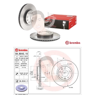 09 B042 11 จานเบรค ล้อ F (ยี่ห้อ BREMBO) รุ่น UV MAZDA MX-5 NC ปี 2005-2014