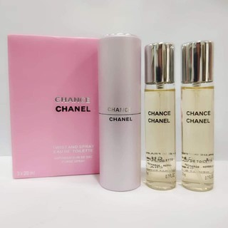 【ของแท้ 💯% 】⚡️ส่งฟรี 🚚 น้ำหอม Chance Chanel Twist and Spray 20 ml.x 3 *กล่องขาย*