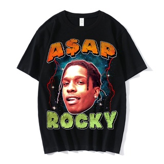 เสื้อยืด พิมพ์ลายกราฟฟิค Rapper Asap Rocky สไตล์ฮาราจูกุ แฟชั่นวินเทจ สําหรับผู้ชายS-5XL