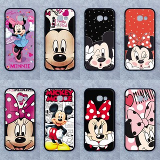 เคส Samsung  A5 (2017)   ลายมิกกี้-มินนี่  ขอบนิ่มหลังแข็ง เคสมือถือ เคสโทรศัพท์ Case