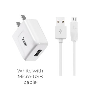 ชุด ชาร์จ HOCO C2 micro Wall charger “C2” CN plug single USB charging adapter