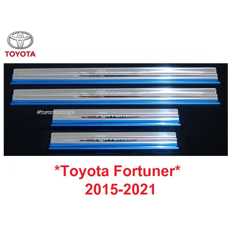 ชายบันไดประตู สคัพเพลท TOYOTA FORTUNER 2015 - 2021 2022 โตโยต้า ฟอร์จูเนอร์ ลายเคฟล่า คิ้วกันรอยขอบป