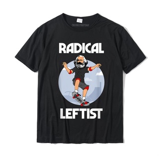 เสื้อยืด ผ้าฝ้าย พิมพ์ลาย Karl Marx Skateboarding Radical Leftist สําหรับผู้ชายสามารถปรับแต่งได้