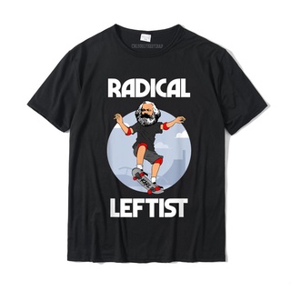 เสื้อยืด ผ้าฝ้าย พิมพ์ลาย Karl Marx Skateboarding Radical Leftist สําหรับผู้ชายS-5XL