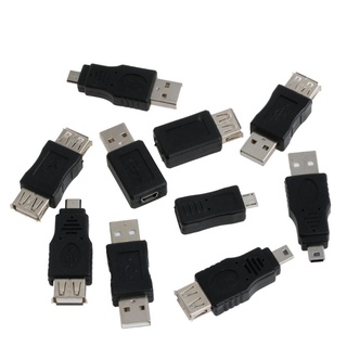 Rr อะแดปเตอร์แปลงสายเคเบิล OTG 5 Pin F/M Mini USB ตัวผู้ เป็นตัวเมีย Micro USB 10 ชิ้น