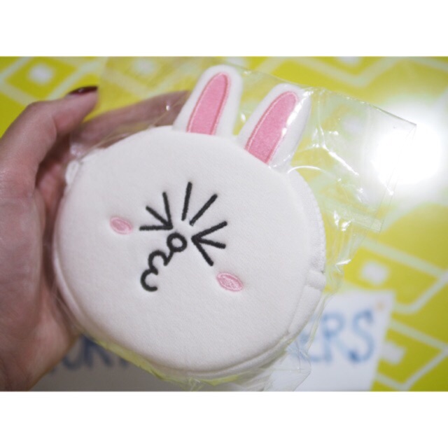 (NEW) LINE Friends Pouch กระเป๋าผ้าเอนกประสงค์ หน้ากระต่ายCony! น่ารักฟุดๆ ใส่เหรียญ ธนบัตร การ์ด บั