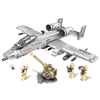 ใหม่ โมเดลฟิกเกอร์ MOC WW2 A-10 Thunderbolt Hog Air Fighter ของเล่นสําหรับเด็ก 961 ชิ้น