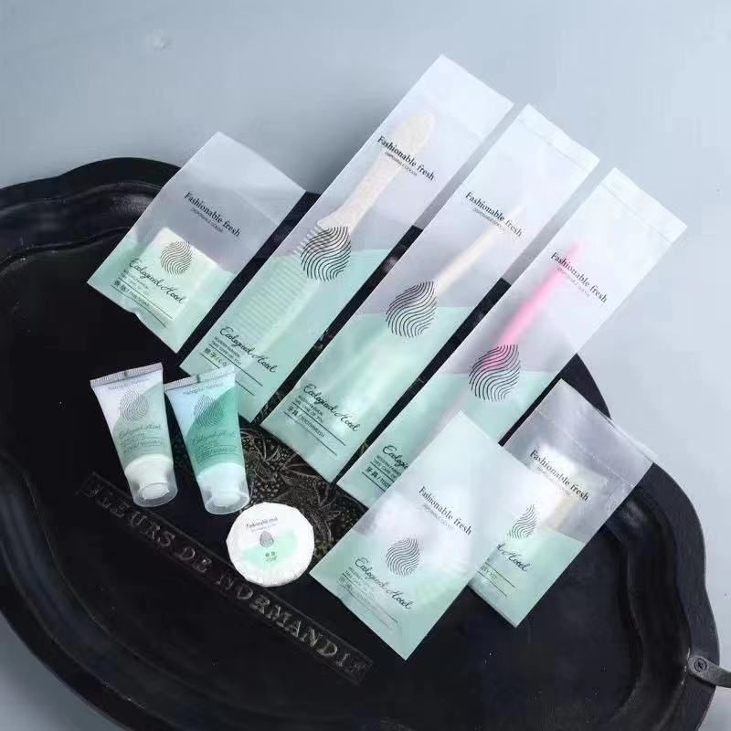 พร้อมส่ง ชุดอาบน้ำสำหรับโรงแรมสบู่เหลว แปรงสีฟัน  หมวก Sample sets
