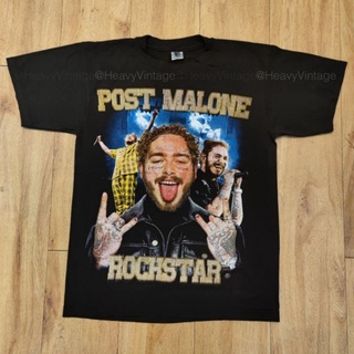 Tshirtคอลูกเรือcrew neckPOST MALONE HIP-HOP RAPPER R&amp;B เสื้อวง เสื้อทัวร์-4XL