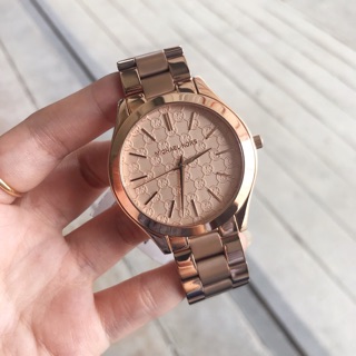 พร้อมส่ง 💐Michael Kors Women Slim Runway Rose Gold Tone Bracelet Watch MK3336