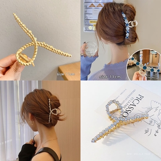 Hair New Metal Gripping Clip Temperament Simple and Fashionable White Clip Headdress