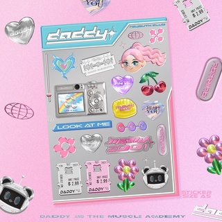 DADDY | Y2K 2001 Sticker A5 สติ๊กเกอร์ สุดน่ารัก