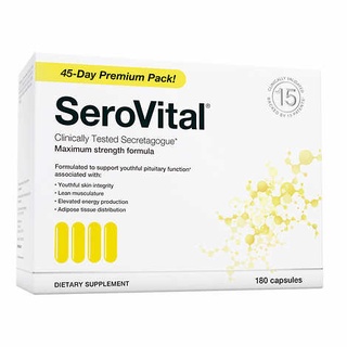 (exp.08/2024) 180 เม็ด ทานได้ 45 วัน  SeroVital Anti-Aging Therapyวิตามินเสริมสร้างโกรทฮอร์โมน Growth Hormone (HGH)