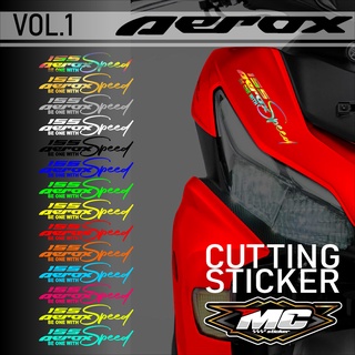 สติกเกอร์เลเซอร์โฮโลแกรม สีโครม สีทอง สําหรับ Yamaha Aerox 155 Signature Be One MC VOL 01