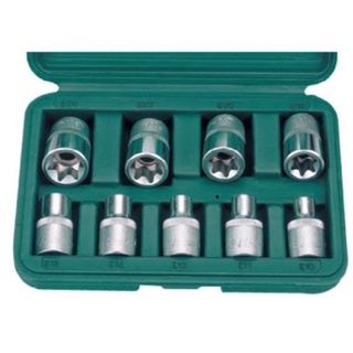 Hans ชุดลูกบล็อกดาว 9ตัว/ชุด รหัส 46410-9 บล็อก ลูกบล็อก ชุดลูกบล็อก E-STAR SOCKET SET