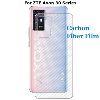 สําหรับ ZTE Axon 30 Pro Plus Ultra 5G 3D ใส คาร์บอนไฟเบอร์ ด้านหลัง ฟิล์มกันรอยหน้าจอ (ไม่ใช่กระจก)