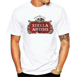 เสื้อยืดแขนสั้น ทรงหลวม พิมพ์ลายโลโก้ Stella Artois Beer Neu 0708 สําหรับผู้ชาย