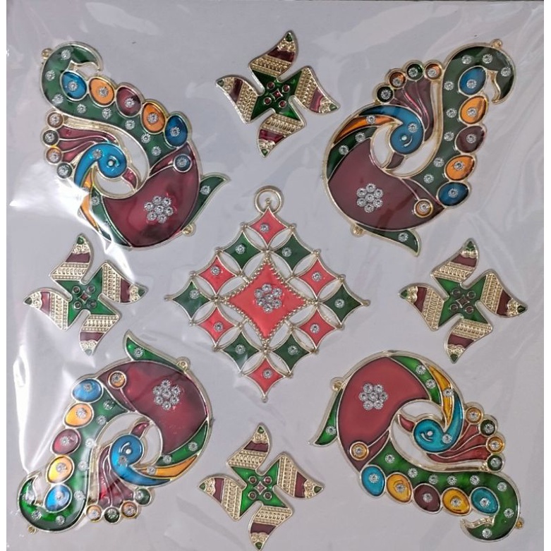 อะคริลิค Designer Rangoli /Rangoli นํากลับมาใช้ใหม่สําหรับชั้น,ผนังตกแต่งหิน Kundan Meena Designer/ส
