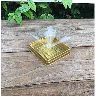 My little box club กล่องพลาสติก สี่เหลี่ยม 50g ฐานสีทอง 5.5*5*4cm (50ชุด/แพ็ค) (126แพ็ค/ลัง)