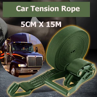 【One_boutique】เชือกลาก Car Tension Rope Tie Down Strap Padded Cam Lock Buckle Cargo Rack Belt For Kayak Surfboard