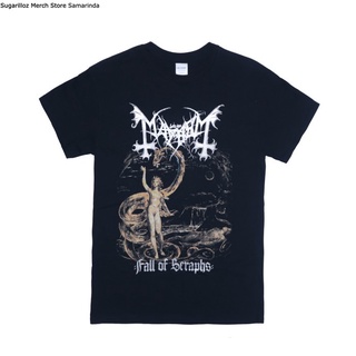 คอลูกเรือเสื้อยืดคอกลมเสื้อยืด พิมพ์ลาย Mayhem Fall Of Absorbhs Band สําหรับผู้ชายผ้าฝ้ายแท้