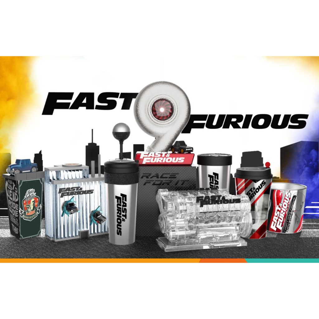 !!พร้อมส่ง!!แก้วน้ำโรงหนัง ถังป๊อปคอร์นจาก ภาพยนตร์เรื่อง FAST & FURIOUS 9