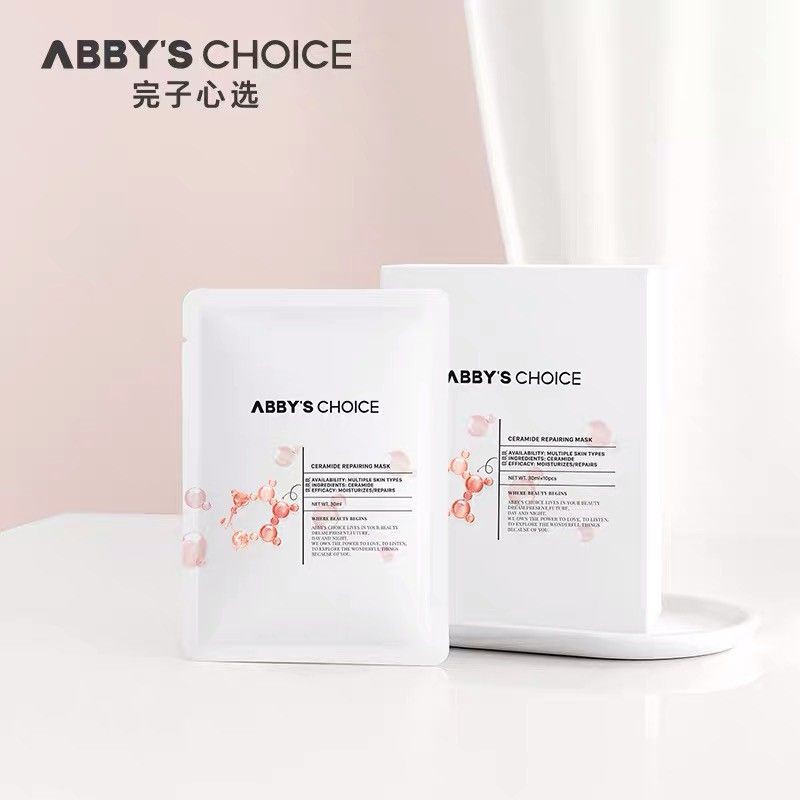 แผ่น mask abby's choice สูตร ceramide wangyibo หวังอี้ป๋อ