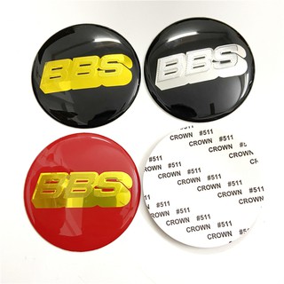 สติกเกอร์ฉลาก BBS ขนาด 70 มม. 65 มม. 60 มม. ดัดแปลง สําหรับติดยางรถยนต์ 4 ชิ้น