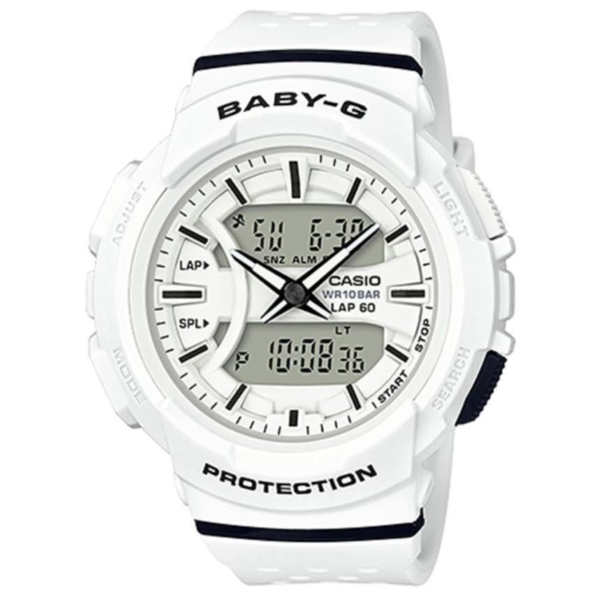 Casio Baby-G นาฬิกาข้อมือผู้หญิง สายเรซิ่น รุ่น BGA-240-7A - สีขาว