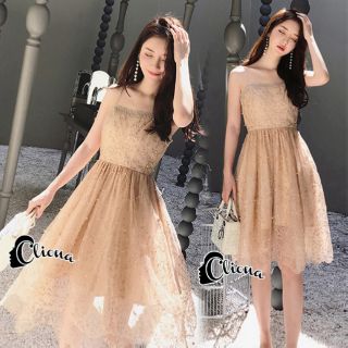 🛍พร้อมส่ง🛍 
🎀Cliona made🎀 Girly Golden Sequin Luxury Dress -