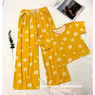 *พร้อมส่ง*🌼🌼🌼ดอกเบญจมาศชุดเนื้อผ้าใส่สบายอย่างดีAAH