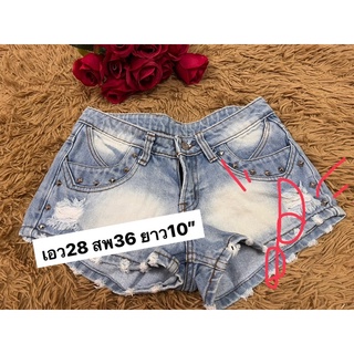 new Item 🔥🔥Short Jeans sexy Size M เอว28”ทรงสวย งานดีผ้านิ่ม สียีนสสวยค่ะ