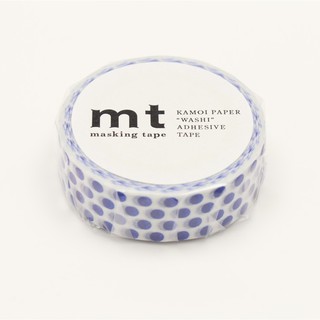 mt masking tape dot night blue (MT01D361) / เทปตกแต่งวาชิ ลาย dot night blue แบรนด์ mt masking tape ประเทศญี่ปุ่น