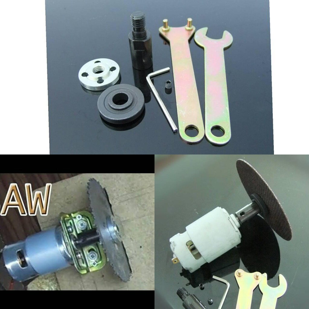 AD20 ชุดแปลงมอเตอ์แกน 5-12 มิล เป็นเครื่องตัด ใส่ใบตัด 4 นิ้ว DIY ***เลือกขนาดแกนก่อนซื้อ