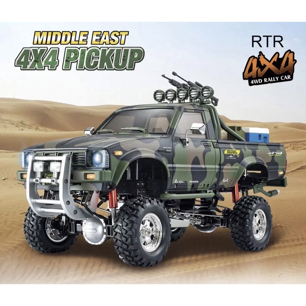 รถบังคับ HG P417 1/10 RC Middle East Pickup Model 4x4 Rally Car RacingCrawler RTR Radioกันน้ำพวงมาลัยเกียร์160A