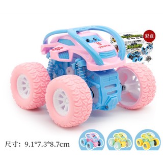 SST 🚗รถของเล่น รถวิบาก รถบิ๊กฟุต ตีลังกาได้360องศา ดีไซน์เท่ห์ รถมีลาน แบบดึงแล้วปล่อย ไม่ใช้ถ่าน รถของเล่นเด็ก